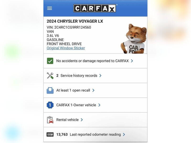 2024 Chrysler Voyager LX