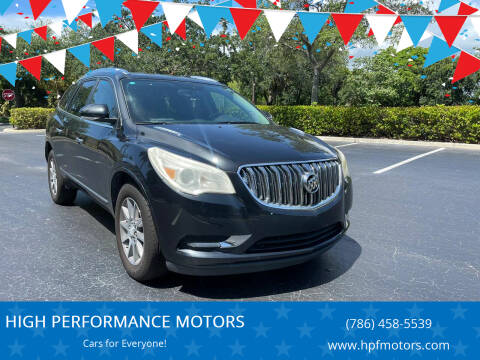 2014 Buick Enclave for sale at HIGH PERFORMANCE MOTORS in Hollywood FL