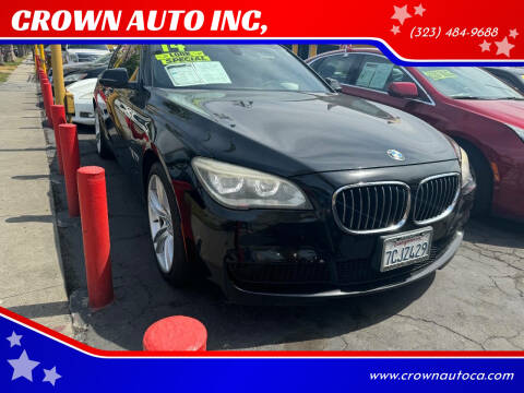 2014 BMW 7 Series for sale at CROWN AUTO INC, in South Gate CA