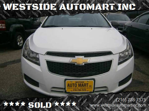 2012 Chevrolet Cruze for sale at WESTSIDE AUTOMART INC in Cleveland OH
