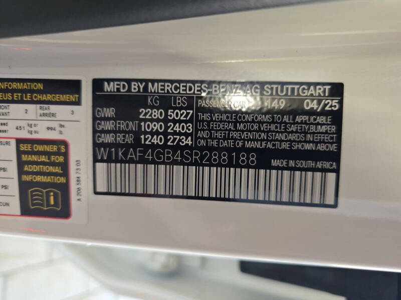 2025 Mercedes-Benz C-Class C 300