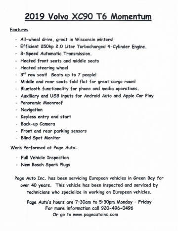 2019 Volvo XC90 T6 Momentum