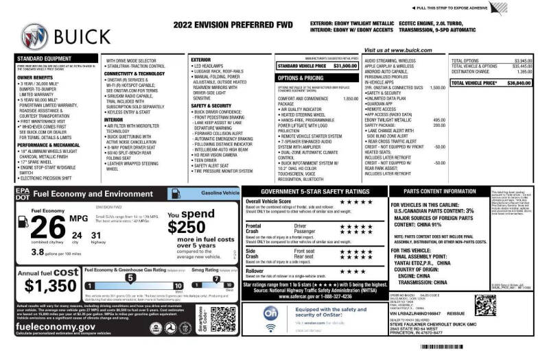 2022 Buick Envision Preferred