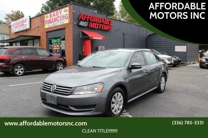 2013 Volkswagen Passat for sale at AFFORDABLE MOTORS INC in Winston Salem NC