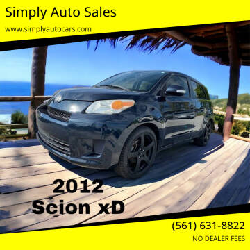 2012 Scion xD for sale at Simply Auto Sales in Palm Beach Gardens FL