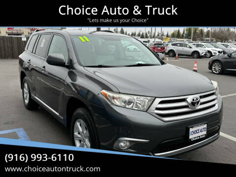 2011 Toyota Highlander for sale at Choice Auto & Truck in Sacramento CA