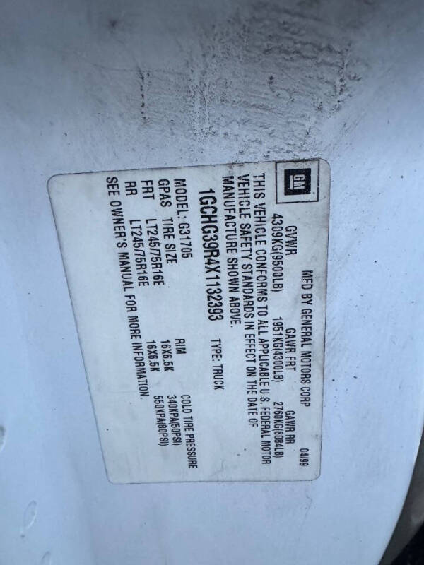 1999 Chevrolet Express G3500