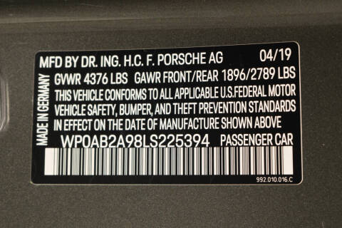 2020 Porsche 911 Carrera S