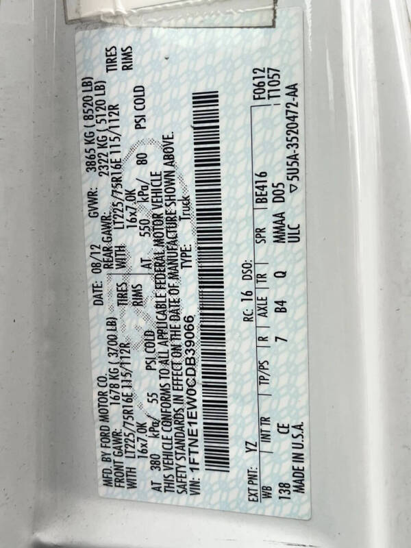 2012 Ford E-Series E-150