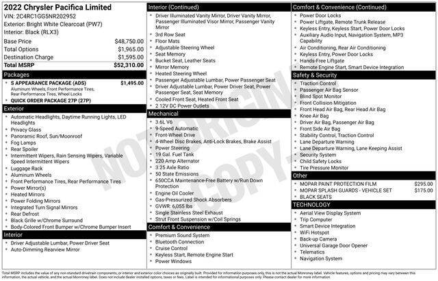2022 Chrysler Pacifica Limited