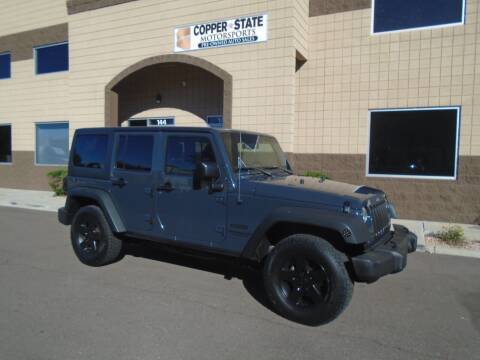2016 Jeep Wrangler Unlimited for sale at COPPER STATE MOTORSPORTS in Phoenix AZ