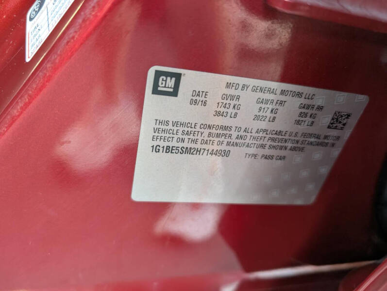 2017 Chevrolet Cruze LT Auto