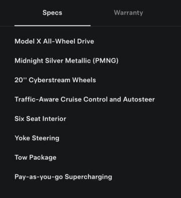 2023 Tesla Model X Standard Range