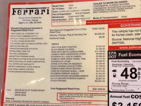 2024 Ferrari 296 GTS