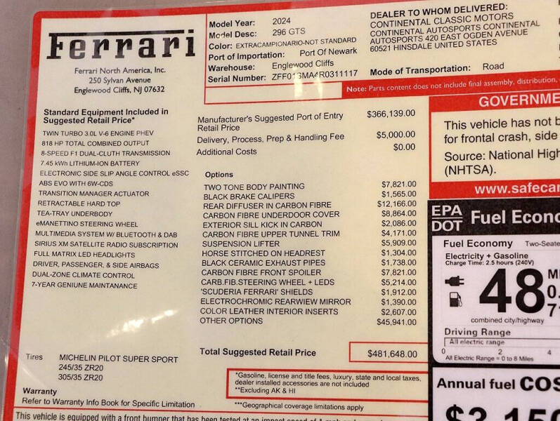 2024 Ferrari 296 GTS