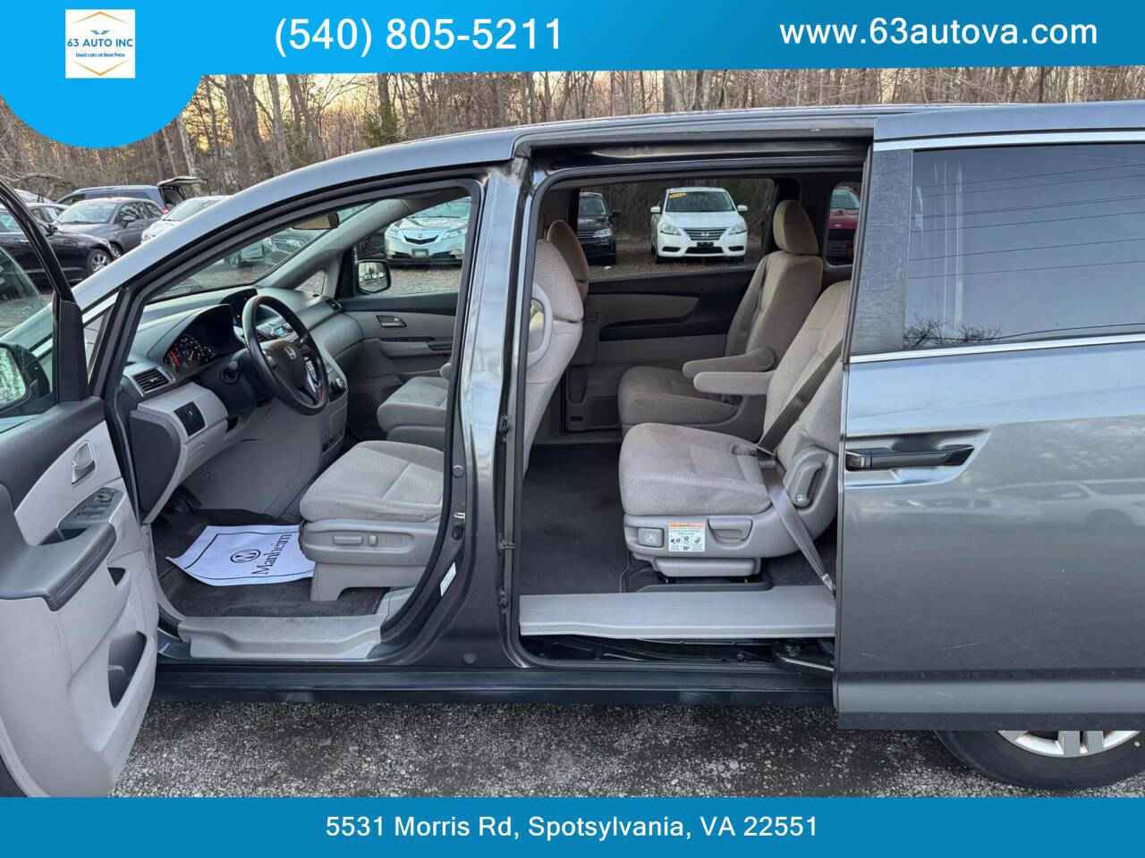 2012 Honda Odyssey for sale at 63 Auto Inc in Spotsylvania, VA