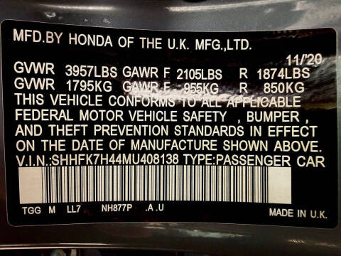 2021 Honda Civic Sport