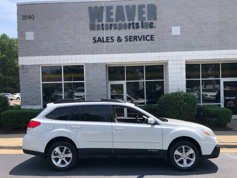 2013 Subaru Outback for sale at Weaver Motorsports Inc in Cary NC