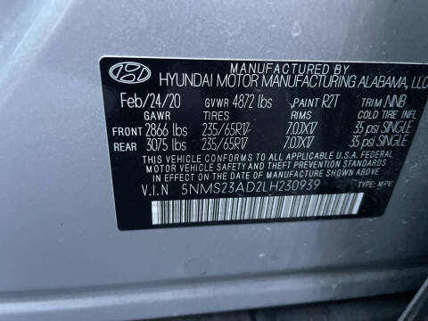 2020 Hyundai Santa Fe SE