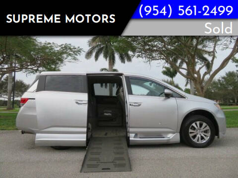 2014 Honda Odyssey for sale at Supreme Motors in Boca Raton FL