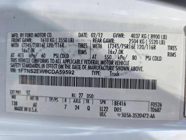 2012 Ford E-Series E-250