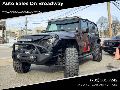 2016 Jeep Wrangler Unlimited for sale at Auto Sales on Broadway in Norwood MA