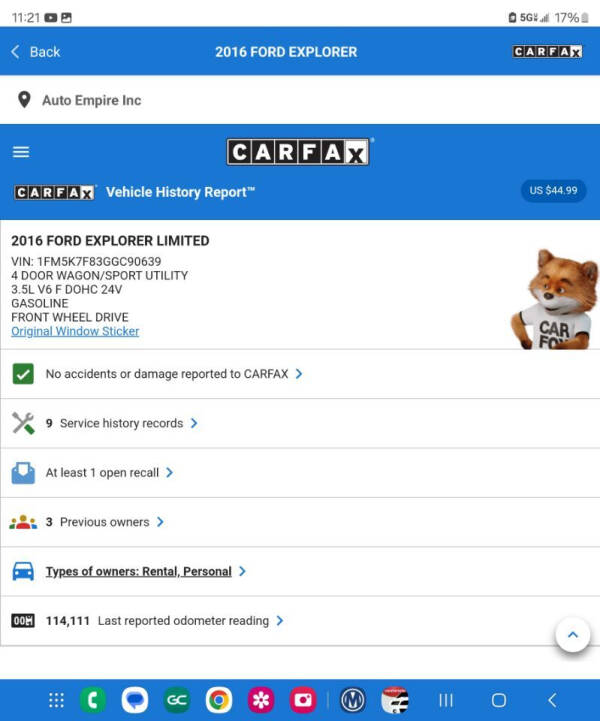 2016 Ford Explorer Limited