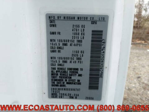 2016 Nissan NV200 SV