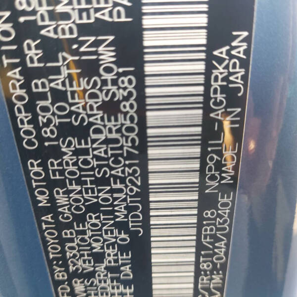 2007 Toyota Yaris Hatchback