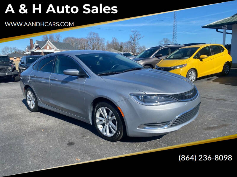 2015 Chrysler 200 for sale at A & H Auto Sales in Greenville SC