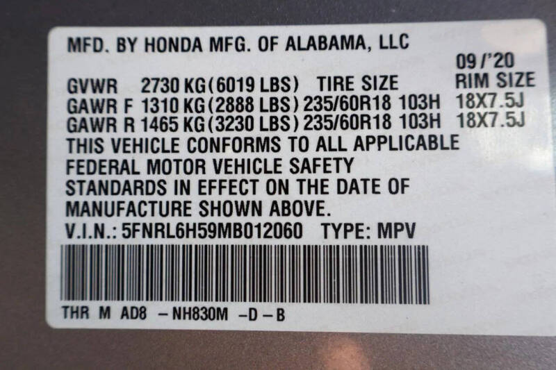 2021 Honda Odyssey EX