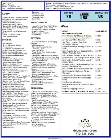 2022 Porsche Taycan 4S