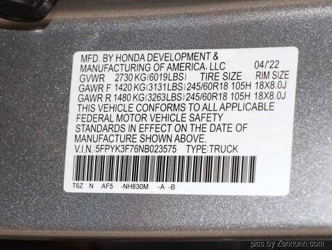 2022 Honda Ridgeline RTL-E