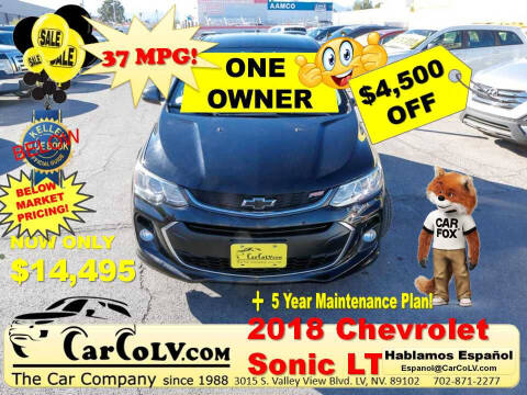 2018 Chevrolet Sonic for sale at The Car Company in Las Vegas NV