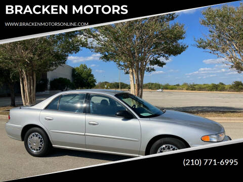 2003 Buick Century for sale at BRACKEN MOTORS in San Antonio TX