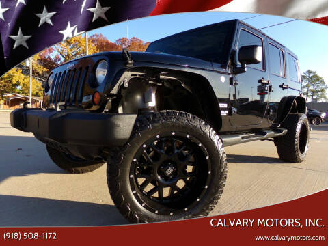 2013 Jeep Wrangler Unlimited for sale at Calvary Motors, Inc. in Bixby OK