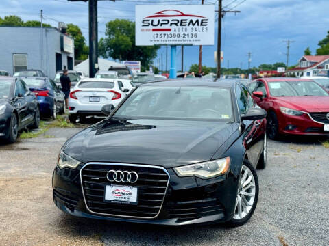 2012 Audi A6 for sale at Supreme Auto Sales in Chesapeake VA