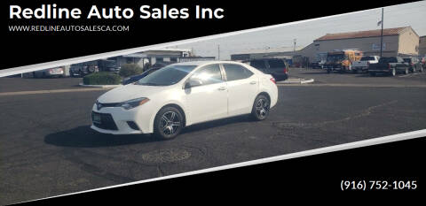 2014 Toyota Corolla for sale at Redline Auto Sales Inc in Sacramento CA
