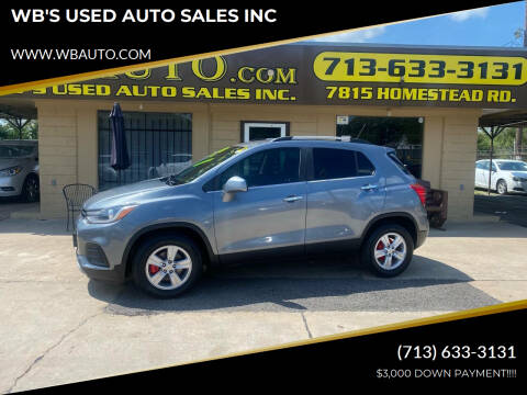 2019 Chevrolet Trax for sale at WB'S USED AUTO SALES INC in Houston TX