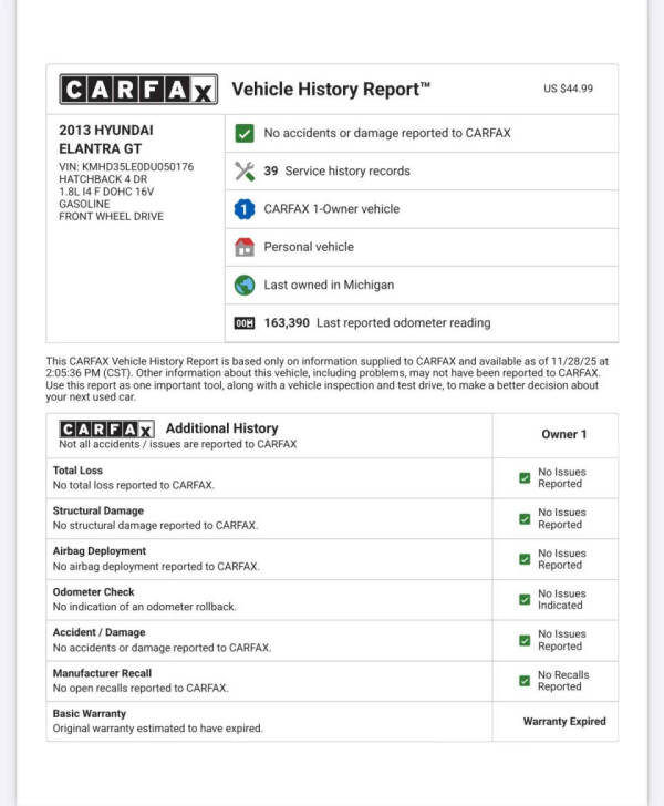 2013 Hyundai Elantra GT