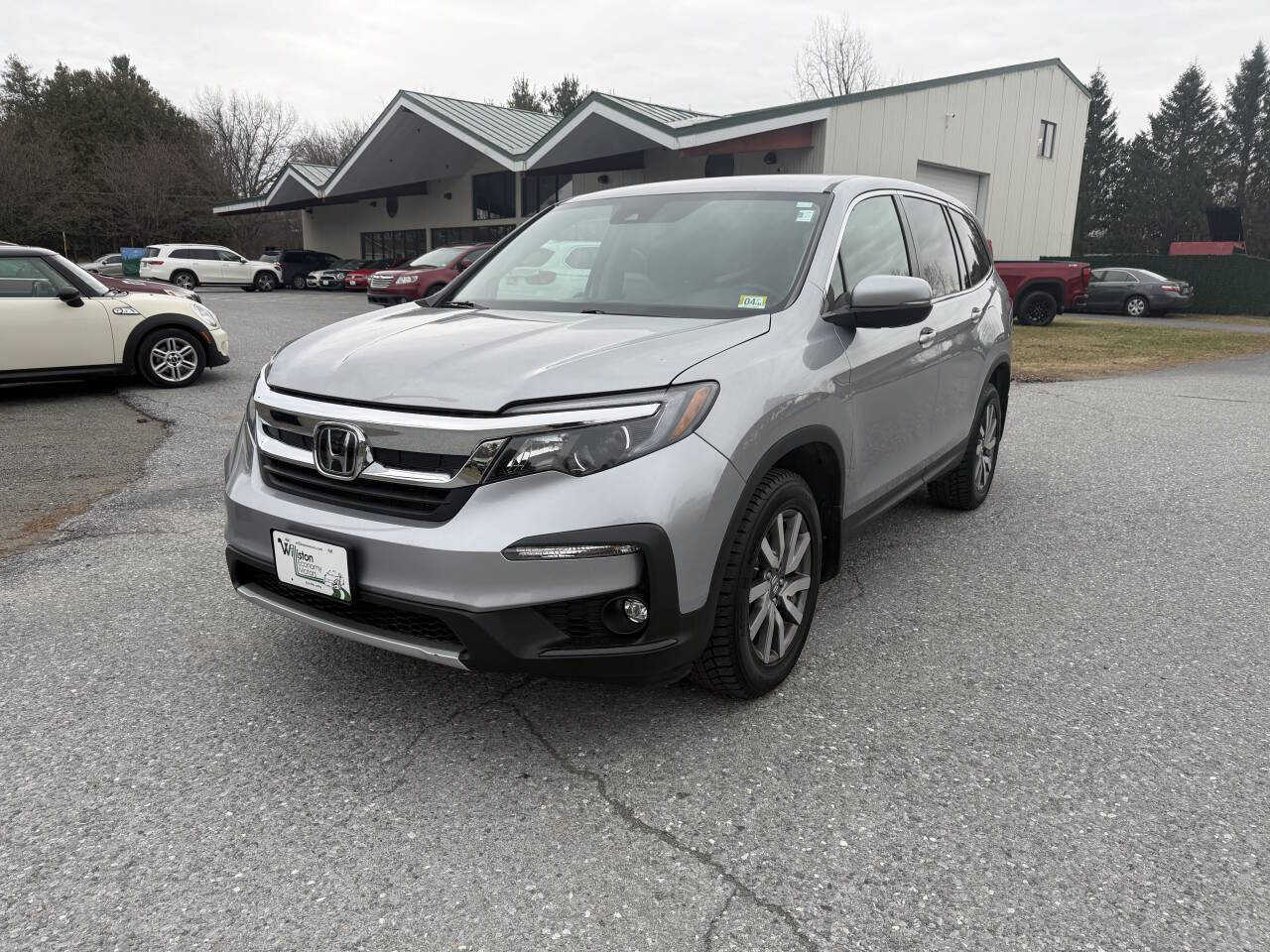Silver 2021 Honda Pilot EX AWD EX 4dr SUV 1