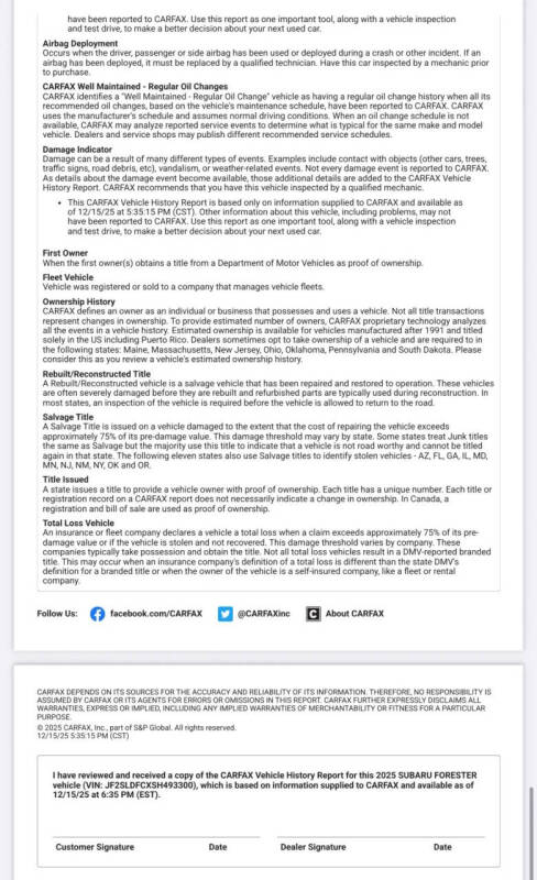 2025 Subaru Forester Sport