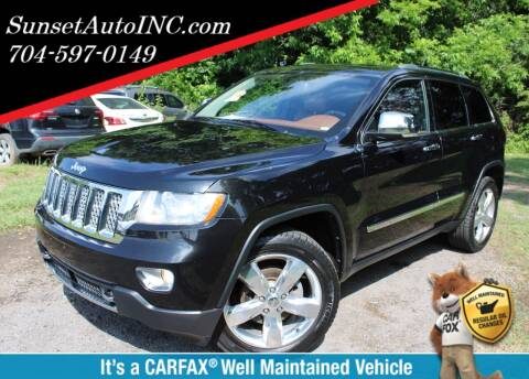 2012 Jeep Grand Cherokee for sale at Sunset Auto in Charlotte NC