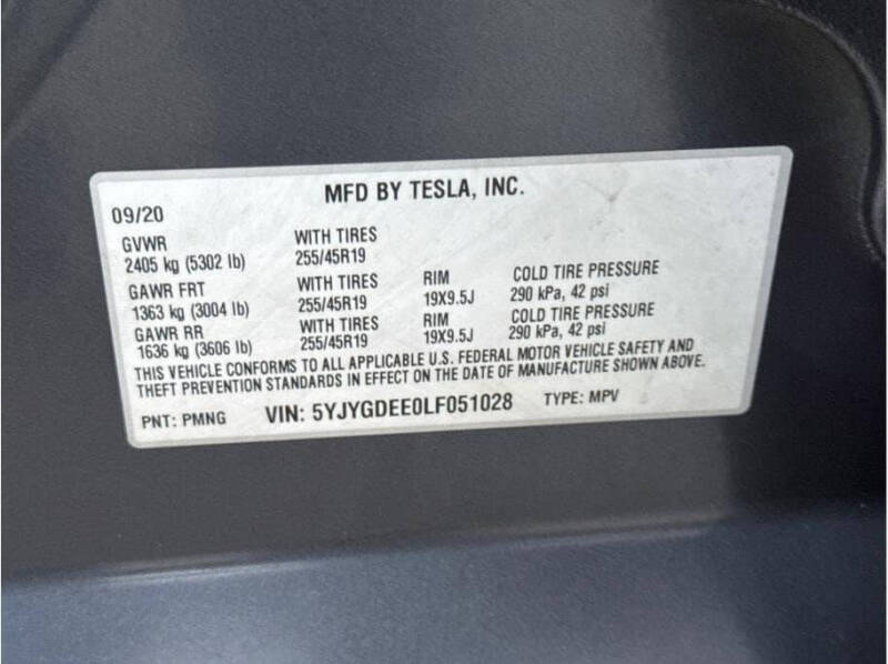 2020 Tesla Model Y Long Range