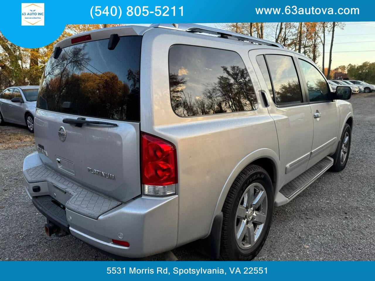 2011 Nissan Armada for sale at 63 Auto Inc in Spotsylvania, VA