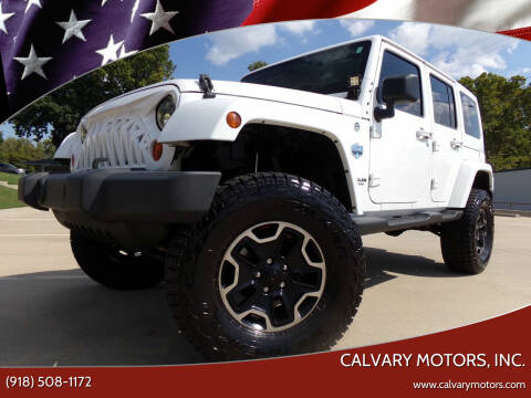 2012 Jeep Wrangler Unlimited for sale at Calvary Motors, Inc. in Bixby OK