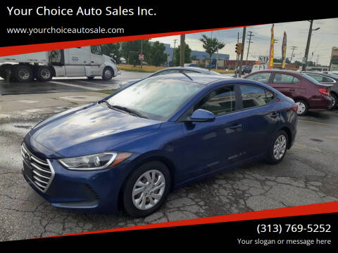 2017 Hyundai Elantra for sale at Your Choice Auto Sales Inc. in Dearborn MI