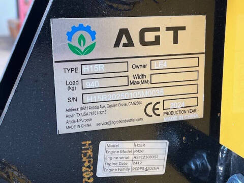 2024 AGT H15R MINI EXCAVATOR
