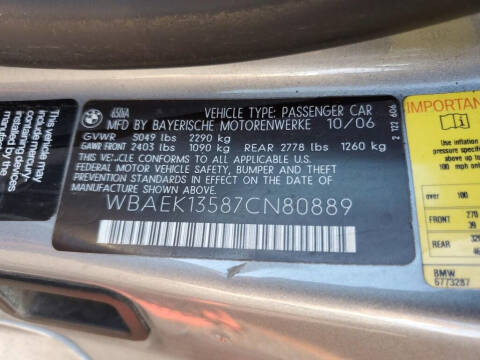 2007 BMW 6 Series 650i