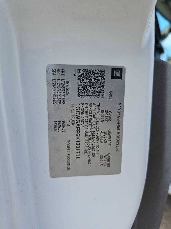 2019 Chevrolet Express 2500